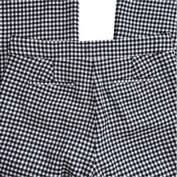 J. Crew Hayden Navy Blue/White Houndstooth crop pants, fully lined Size 10 - Picture 4 of 14